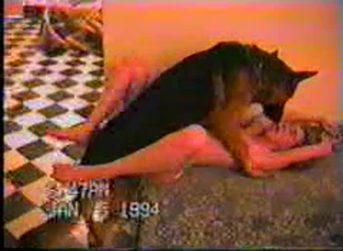 Video :Naked lady got fucked in homemade beastiality dog sex