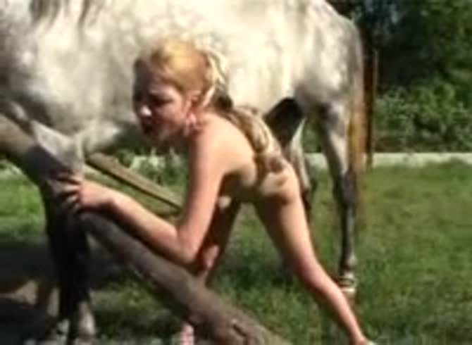 Video :Big horse dick getting injected to a sexy girl's pussy