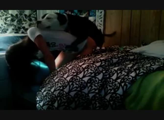 Video :Zoophilia lover teen got fucked by her pet dog