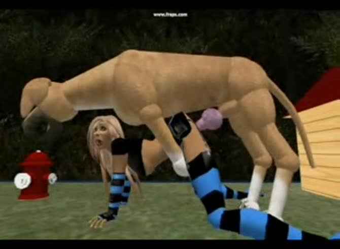 Video :Dog fucking a skinny teen animal sex lover